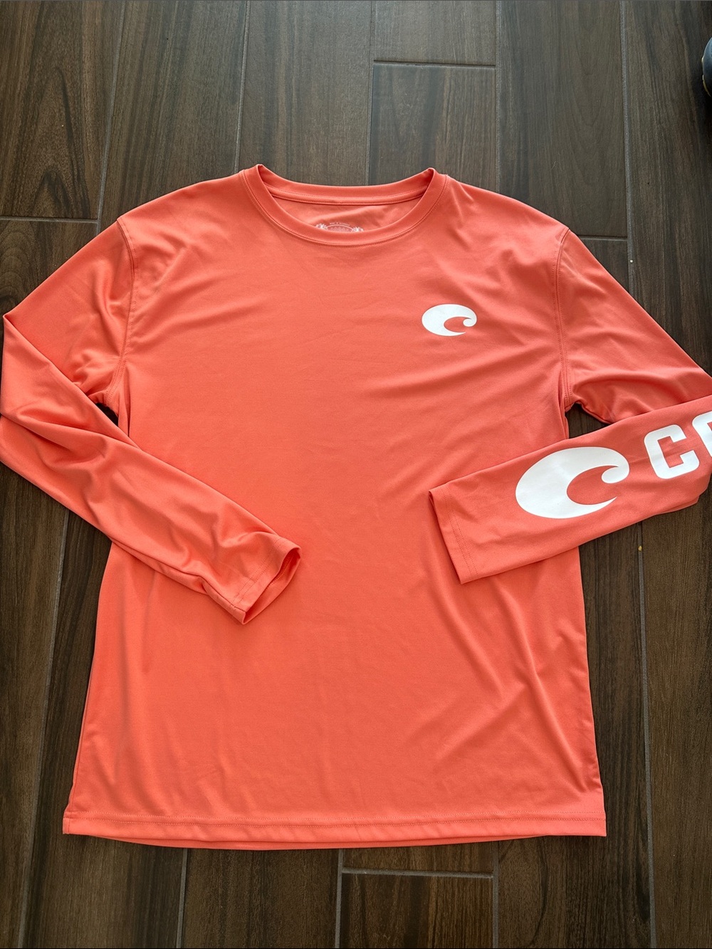 Costa Coral Long Sleeve Performance Shirt with White Logo outdoor L